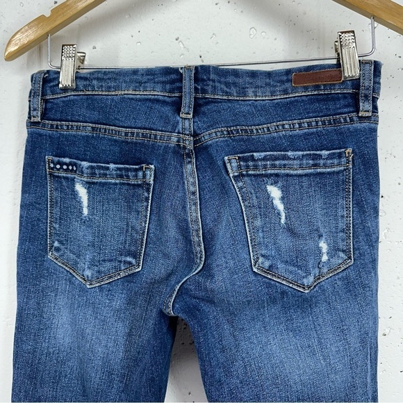 Blank NYC Women's size 25 Distressed Crop Ankle Girlfriend Stretch Jeans - Picture 5 of 12